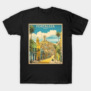 Fortaleza Ceara Brazil Vintage Tourism Travel Poster T-Shirt